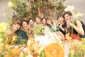 高砂ソファはゲストと一緒に撮影もできて楽しい結婚式
